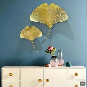 Gold Leaf Wall Decor Set